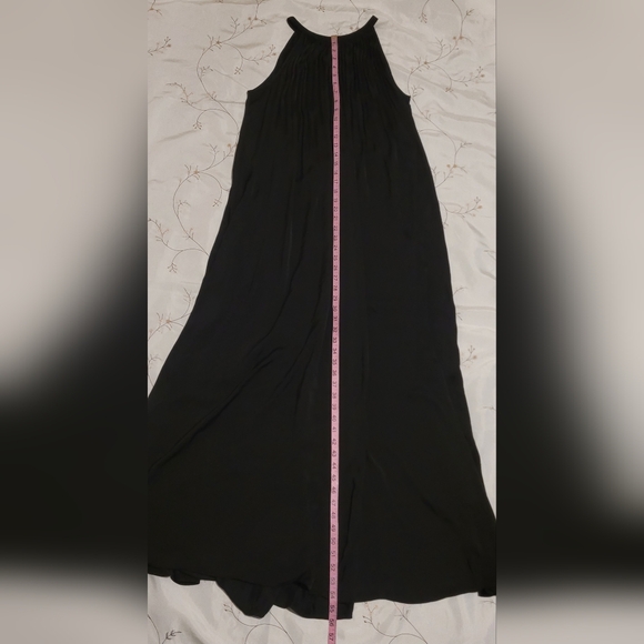 ​Vince. Black Sunburst Pleated Neck Halter Maxi Dress - 10 - Picture 14 of 15